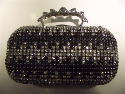 Luxury bright single evening bag manual pressure diamond dress bag clutch bag banquet package export new