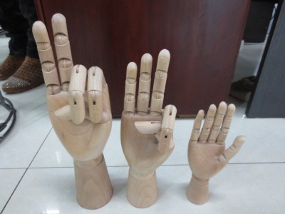 Teaching wooden hand full solid wood model hand puppet/knuckle hand/wooden hand/sketch/still life wooden hand model