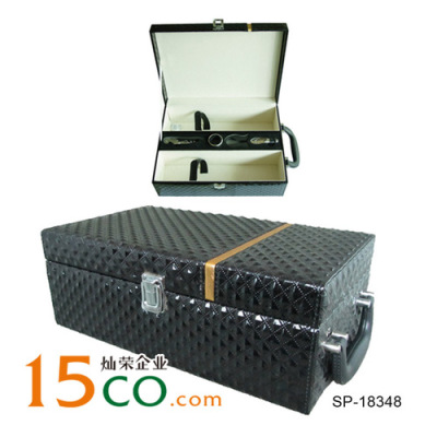 Wine gift wine PV leather box leather box dual-mounted leather box luxury gift packaging boxes for wine