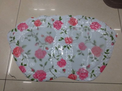 Solid color printed bath mat for feet