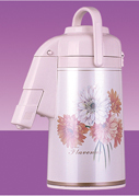 Long Nose Air Pot White with Printed Pattern Air Pot