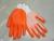 Working gloves, zebra pattern orange rubber gloves, gloves, white yarn products gloves