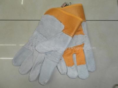 Protective gloves, welding gloves gloves yellow glue ecru barge barge palm welding gloves