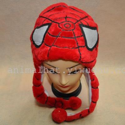 Winter cartoon animal hats plush toy cap stock new spiderman 