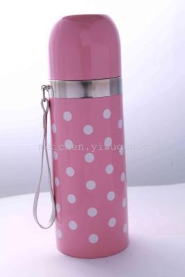 High quality vacuum stainless steel thermos GMBH cup cartoon series wave point design b001-350