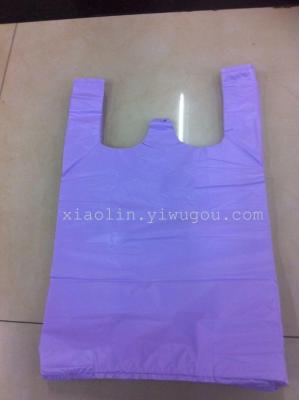 Manufacturer sells different color PE new material plastic vest ma folder shopping bag