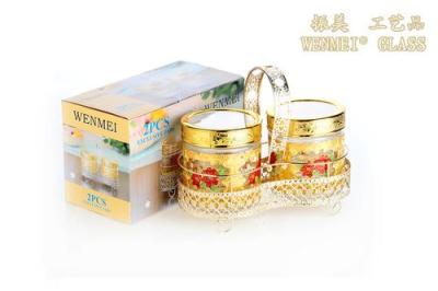 Wen Mei printing store cans, dried fruit and snacks, tea cans, glass jars, sets of 2 Pack