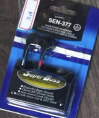 Js-1174 stereo cartoon headphone plug-in in card Hitachi headphone red and blue tail headphone