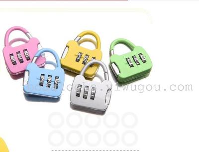 Lock padlock copper Lock password padlock 3 for the password Lock travel padlock box and bag Lock