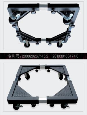 Iron and plastic refrigerator base