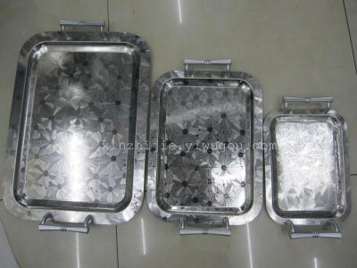 Stainless Steel Kitchenware Stainless Steel Three-Piece Tray