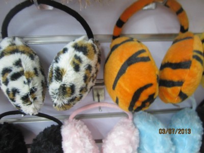 Tiger and leopard print earmuffs