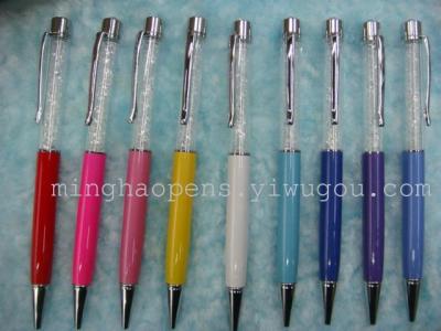 Metal ballpoint pen Crystal capacitance cell phone drill with a superior gift pen pen