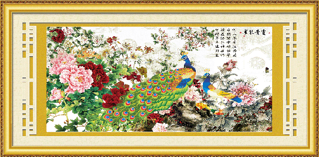 crafts wholesale new living room diy cross stitch material package rich peacock 5d0010