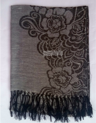 2015 New polyester/cotton Jacquard scarf and varied colors optional wholesale
