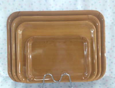 Melamine Wood Grain Tray Imitation Porcelain Tableware Melamine Square Tray Melamine Tableware Melamine