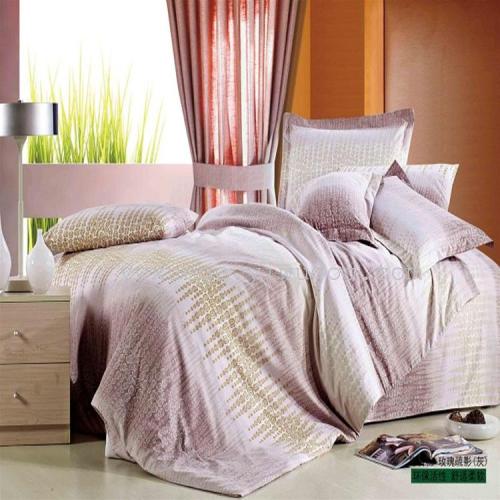 snow pigeon home textile shu xiang cotton four-piece set color floral pattern various foreign trade domestic sales-rose shadow （gray）