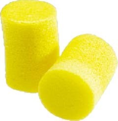The cylindrical earplugs are 2 prevent The noise of earplugs.