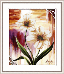 5D0061 flower oil painting (5D cross stitch)
