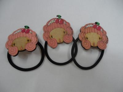 Wooden cherry doll headwear cartoon pieces of wood