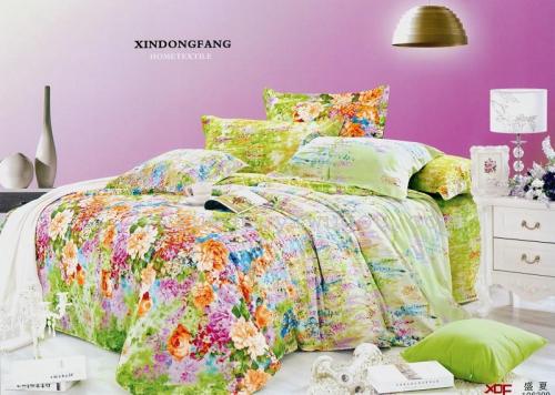 snow pigeon bedding cotton four-piece series cotton foreign trade series active printing and dyeing factory direct sales-midsummer