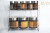 The beauty of the kitchen supplies rattan seasoning pot 8 suit double glass seasoning rack