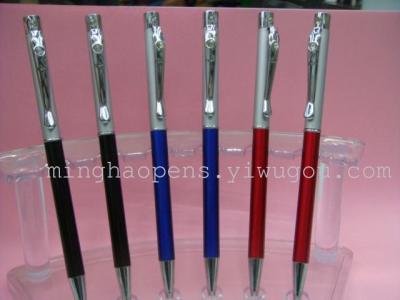 Metal ballpoint crystal ball-point pen multi-color ballpoint pen ballpoint pen turning metal pens