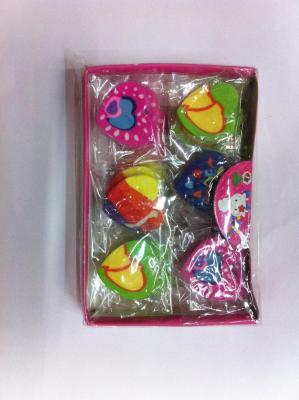 CL-235 heart-shaped styling multi-color box rubber