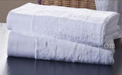 A five-star hotel bathroom supplies White Cotton satin Platinum spirals bath towel hand towel