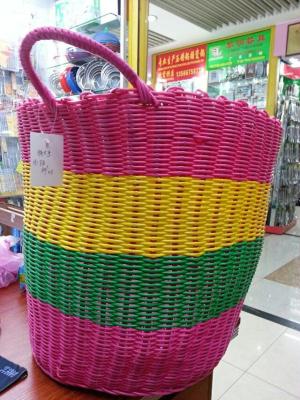 Idyllic circular double ear knitting basket cany weaves dirty clothes basket large receiving size