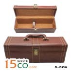 Single mounted leather box, wine box