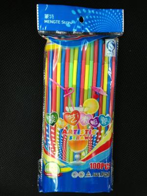 6mm * 26cm Mixed Color 100pcs Artistic Straw
