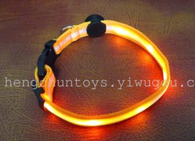 LED dog dog collar strap ring light flash light emitting pet products