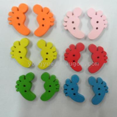 Manufacturers supply wooden buttons DIY wooden buttons/cute little wooden buttons/inkjet printing