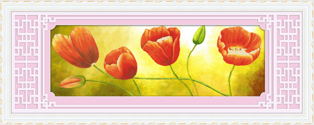 printed cross stitch crafts handmade embroidery material package wholesale passion bloom 5d0081