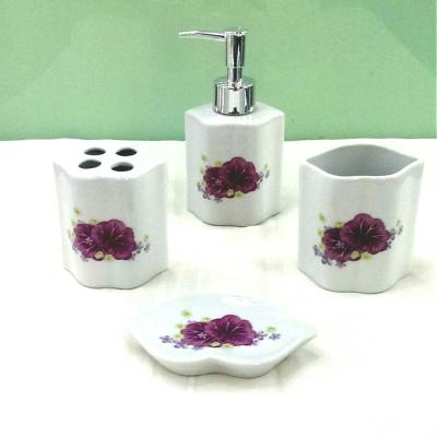 8318 Ceramic Bathroom Four-Piece Set Creative Bathroom Wash Set Bathroom Kit