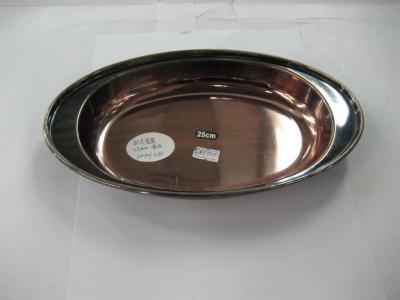 STAINLESS STEEL EUROPEAN EGG PRAY WITH COPPER PLATING