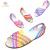 Bomb-colorful Sandals slippers fish mouth hole hot jelly shoes Rome Garden shoes