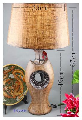 Model JL004 16 inch ceramic table lamp round Bell bedroom table lamp 