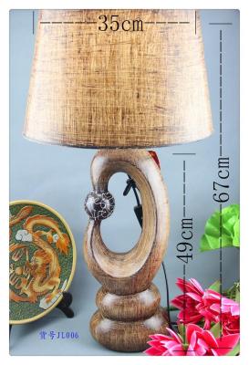 Model JL006 16 inch ceramic table lamp round Bell bedroom table lamp 