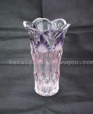 30cm Maple Leaf Crystal Vase (V006)