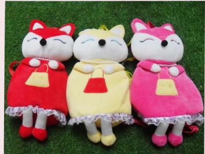Stuffed animal Fox bag. cartoon stationery package. Creative gifts. children's prize