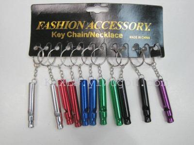 Metal histle whistle factory wholesale fashion craft whistle key chain hardware whistle whistle