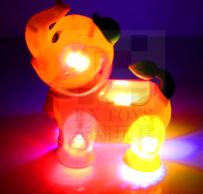 A new electric universal light music with 3D light toy electric toy elephant