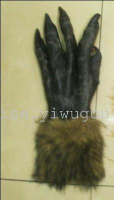 Werewolf gloves fur gloves gloves Halloween horror gloves