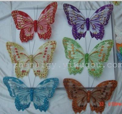 Gauze Butterfly Can Decorate Craft Flowers, Furniture, Glass, Refrigerator, Car, Curtain, Christmas Tree, Etc.