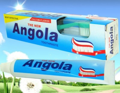 hot sell Angola toothpaste with toothbrush inside