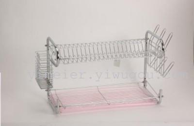 Sister Yi Supply Factory Direct Sales Iron Wire Bowl Rack Two-Layer Bowl Rack Metal Bowl Rack