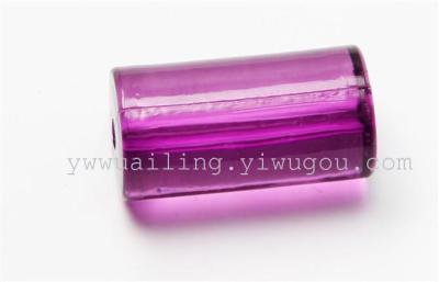 Transparent PVC cylindrical beads, necklaces, bead accessories factory direct