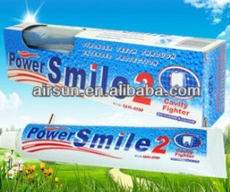 smile 2 fluoride toothpaste with free toothbrush